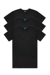 Flat image of 3pc pack black t-shirts