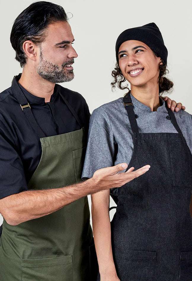 Image of people wearing chef aprons. | BlueCut Aprons