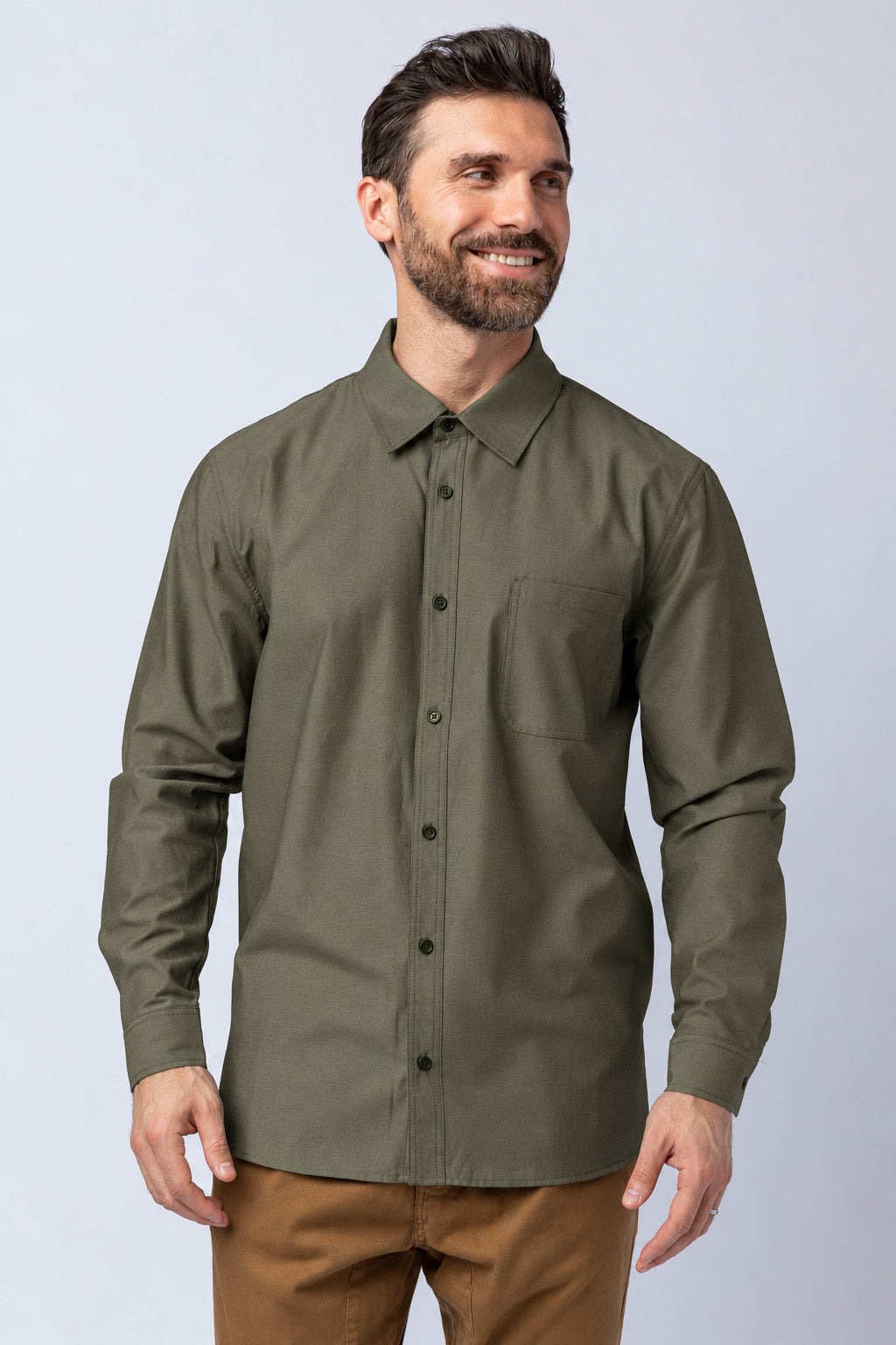 Stanton Long Sleeve Server Shirt-Fine Twill-Unisex