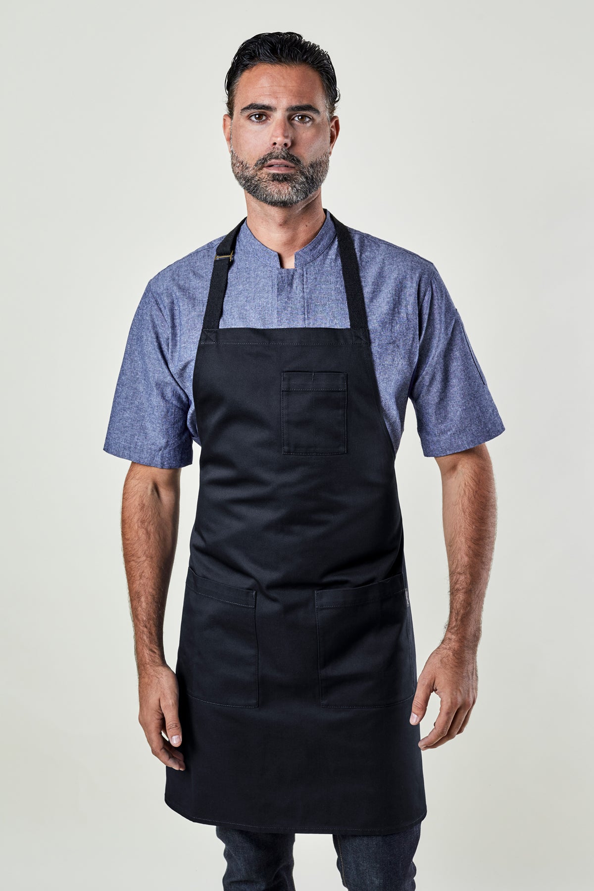 Image of person wearing Mise Apron in Twill. | BlueCut Aprons