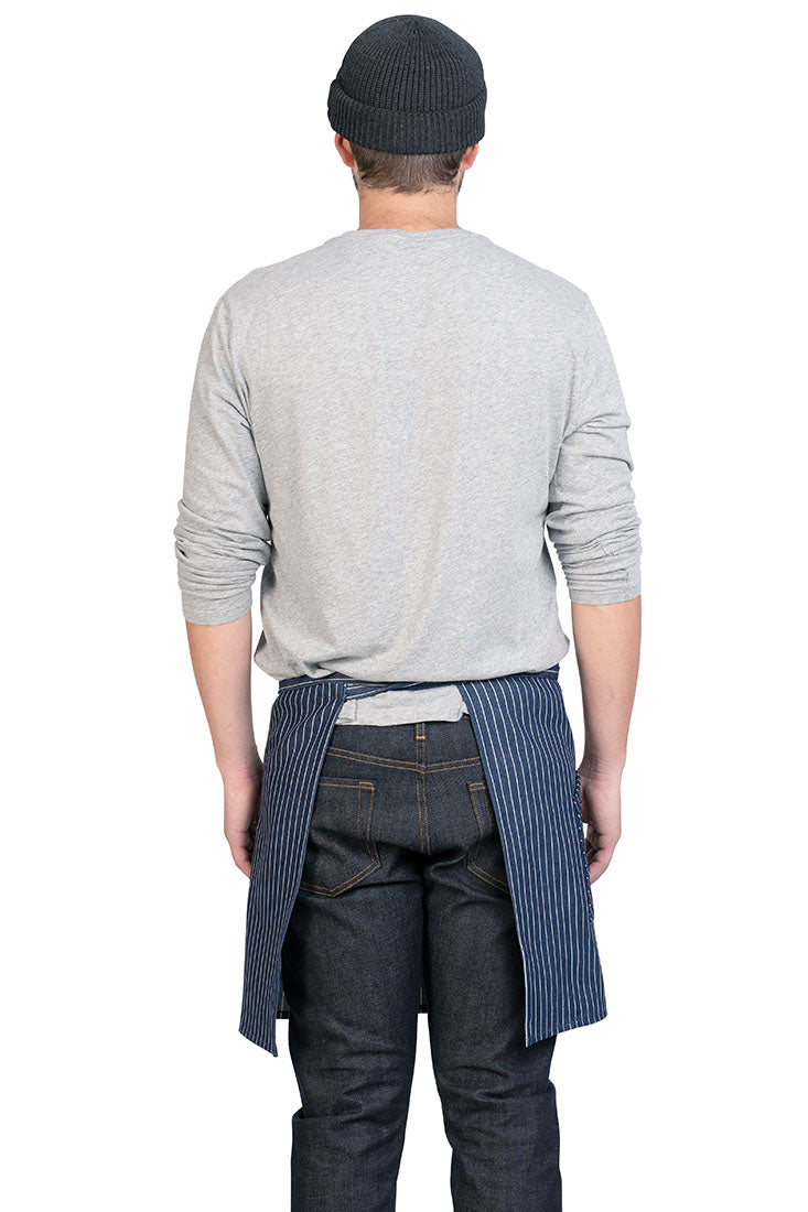 Mercer Half Apron - Striped Denim