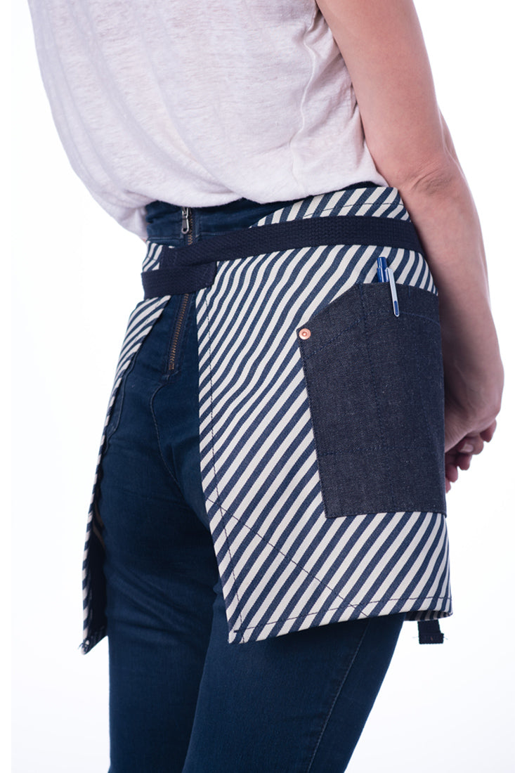 Mercer Half Apron - Bias Stripe