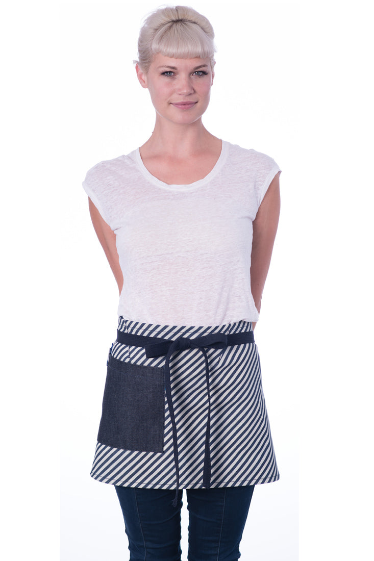 Mercer Half Apron - Bias Stripe