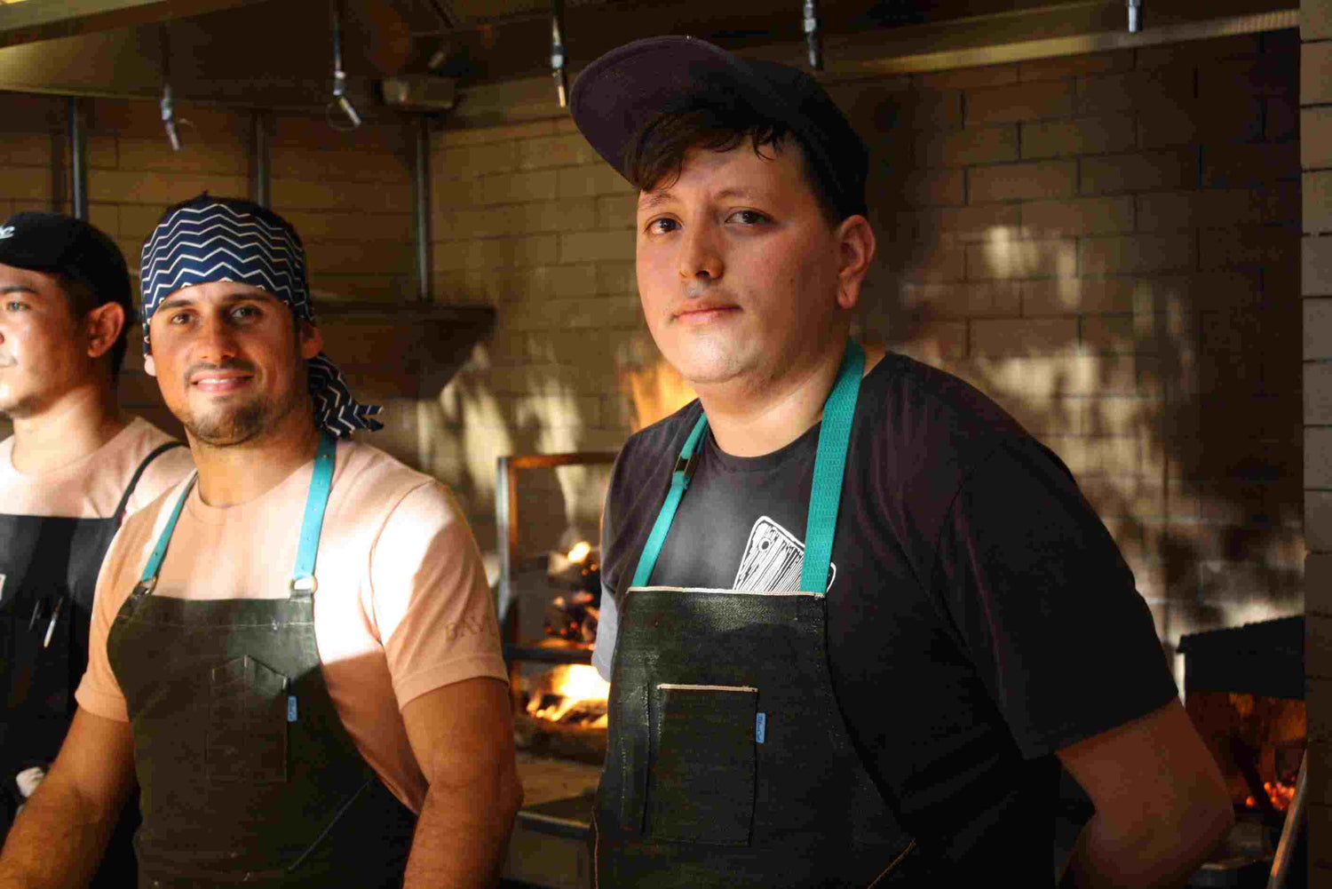 Professional Chef Ori Menashe and one other chef at the restaurant Bavel in Los Angeles. 