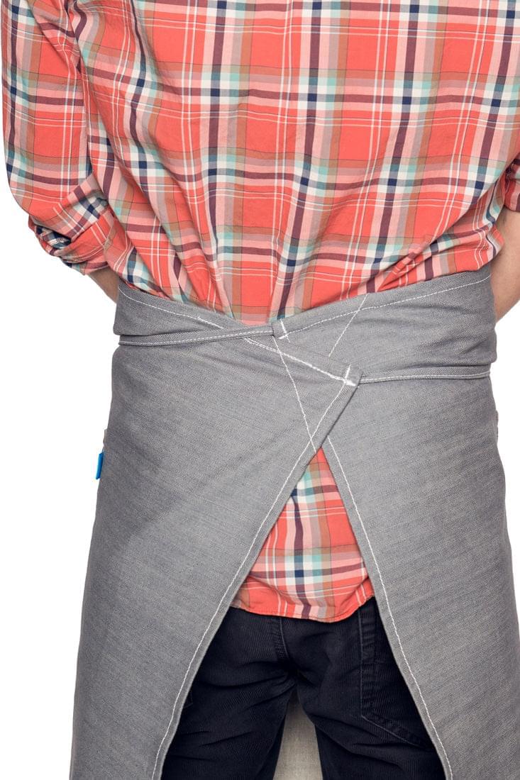 Dixon Bistro Apron Grey Denim