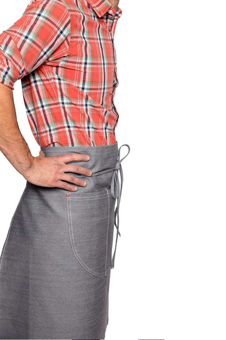 Dixon Bistro Apron Grey Denim