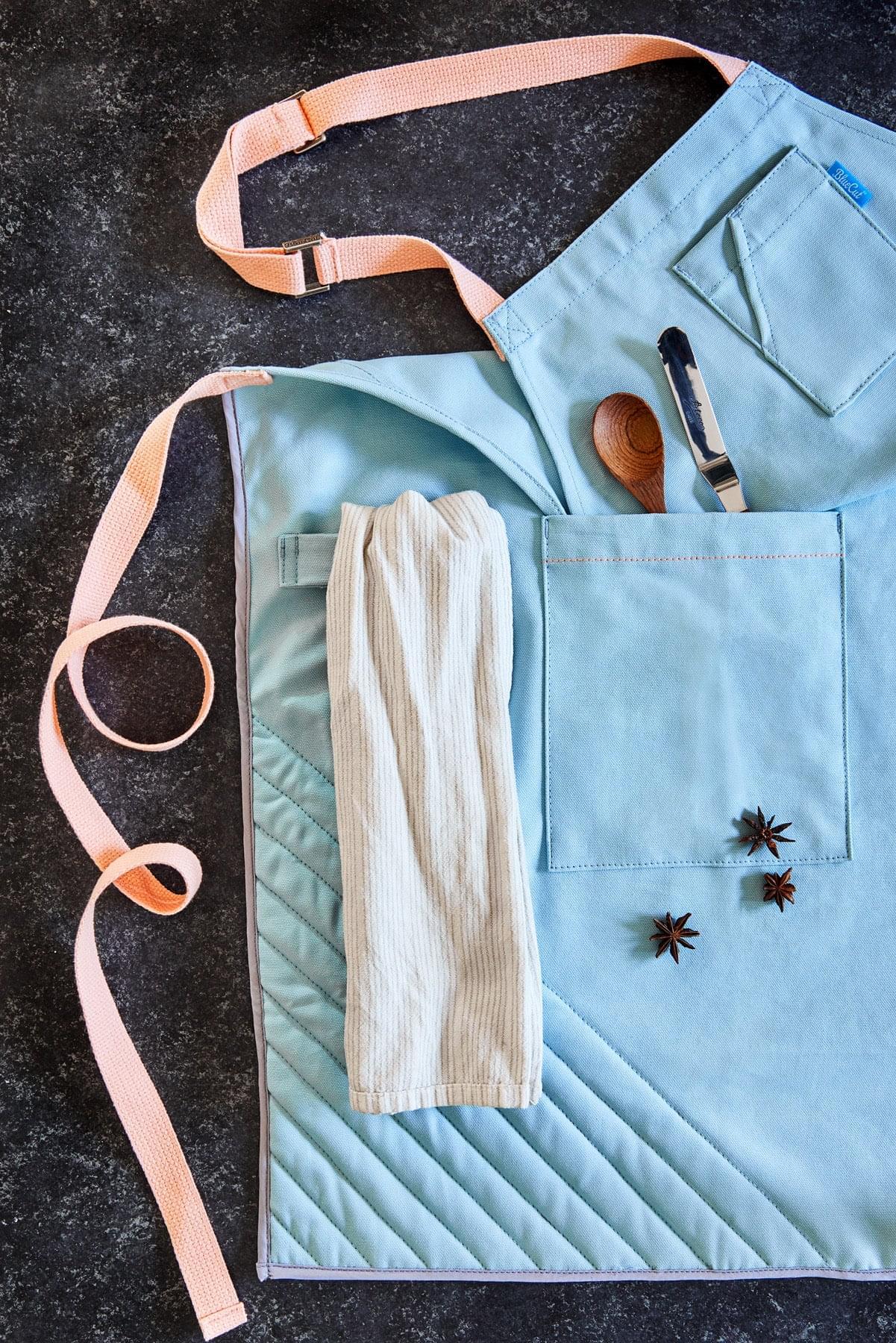 BlueCut x Milk & Cardamom Baker Apron with Built-in Mittens