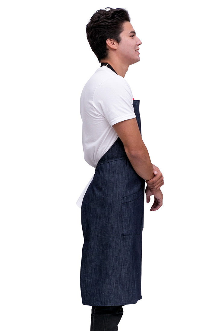 Parker Apron Indigo Denim- Red Strap