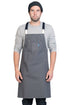 Image of person wearing Hatfield Crossback Apron in Canvas. | BlueCut Aprons