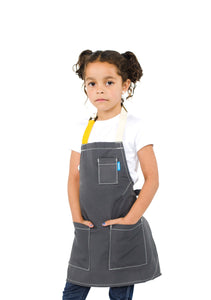 Lucca Kids Apron 5-7 Years Gray