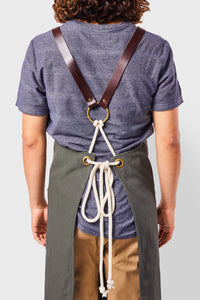 Nomad Crossback Apron Olive