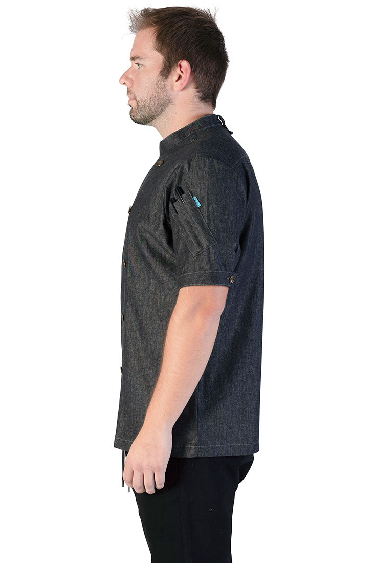Rivington Chef Coat Black Denim